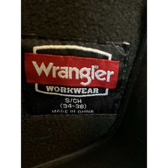 Wrangler Workwear Jacket Mens S Duck Canvas Hooded Lined Chore Barn Coat - Picture 3 of 7